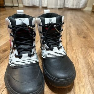 Vans Black and White Winter Boots